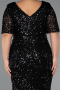 Long Black Formal Plus Size Dress ABU5318