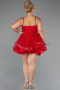 Short Red Formal Plus Size Dress ABK2436