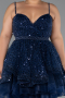 Short Navy Blue Formal Plus Size Dress ABK2436