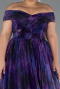 Long Purple Plus Size Evening Gown ABU5263