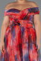 Long Orange Plus Size Evening Gown ABU5263