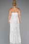 Long White Beaded Plus Size Wedding Dress ABU5328