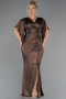 Copper Long Plus Size Evening Dress ABU3280