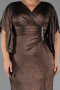 Copper Long Plus Size Evening Dress ABU3280