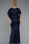Long Navy Blue Plus Size Evening Dress ABU3280