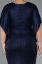 Long Navy Blue Plus Size Evening Dress ABU3280