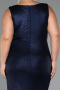 Long Navy Blue Plus Size Evening Dress ABU5231