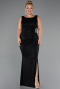 Long Black Plus Size Evening Dress ABU5231