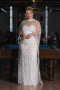Long White Beaded Plus Size Wedding Dress ABU5328