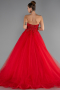 Long Red Special Design Engagement Dress ABU5341