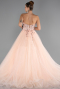 Long Salmon Haute Couture Dress ABU5342