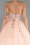 Long Salmon Haute Couture Dress ABU5342