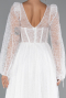 Long White Dantelle Evening Dress ABU5334