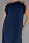 Long Navy Blue Chiffon Prom Gown ABU5351