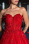 Long Red Special Design Engagement Dress ABU5341