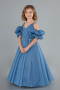 Long Indigo Girl Dress ABU4827