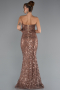 Long Copper Beaded Evening Dress ABU5345