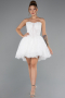 Mini White Dantelle Wedding Dress ABG164