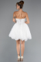 Mini White Dantelle Wedding Dress ABG164