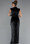 Long Black Velvet Evening Dress ABU5373
