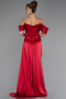 Burgundy Long Satin Evening Dress ABU2661