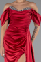 Burgundy Long Satin Evening Dress ABU2661