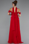 Red Long Chiffon Evening Dress ABU5327