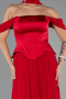 Red Long Chiffon Evening Dress ABU5327