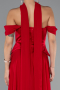 Red Long Chiffon Evening Dress ABU5327