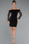 Short Black Cocktail Dress ABK2455