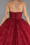 Long Red Dantelle Special Design Engagement Dress ABU5375