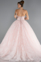 Long Powder Color Dantelle Special Design Engagement Dress ABU5375