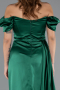 Long Emerald Green Satin Engagement Dress ABU1606