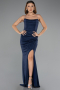 Long Navy Blue Prom Gown ABU5389