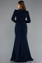 Long Navy Blue Hijab Dress ABU5393