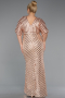 Long Gold Plus Size Evening Dress ABU2309