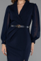 Midi Navy Blue Cocktail Dress ABK2462