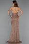 Long Copper Beaded Evening Dress ABU5403