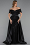 Long Black Beaded Evening Dress ABU5400