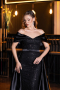 Long Black Beaded Evening Dress ABU5400