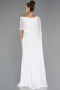 Long White Chiffon Evening Dress ABU5418