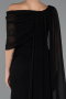 Long Black Chiffon Evening Dress ABU5418