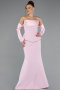 Long Powder Color Mermaid Evening Gown ABU5421