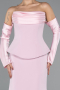 Long Powder Color Mermaid Evening Gown ABU5421