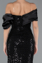 Long Black Beaded Evening Dress ABU5434