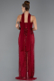 Long Burgundy Beaded Evening Dress ABU5438