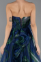 Long Navy Blue Prom Gown ABU5441