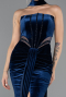 Long Navy Blue Velvet Evening Dress ABU5437