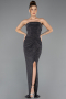 Long Black-Silver Prom Gown ABU5445