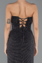Long Black-Silver Prom Gown ABU5445